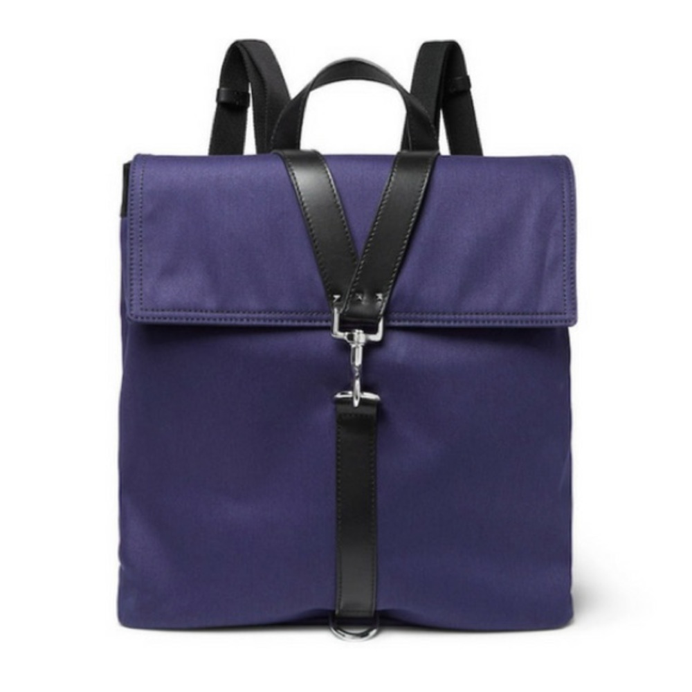 Valentino Garavani V Rockstud Logo Backpack Marine Blue NWT